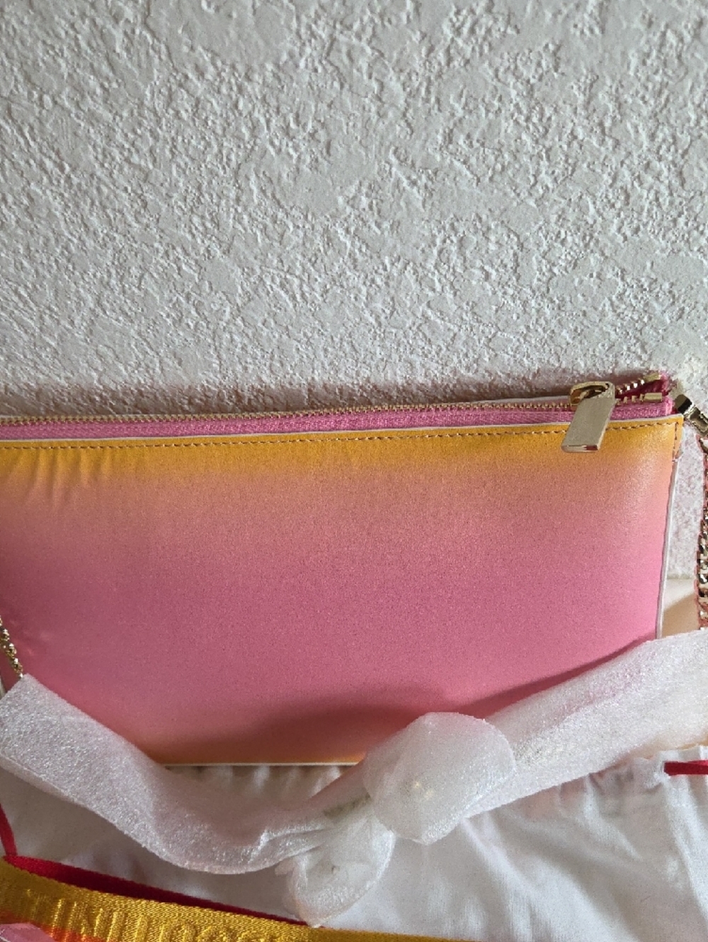 Christian Louboutin Loubila Sunset Degrade Pink & Yellow 2-Way Shoulder Bag NWT - Picture 5 of 13